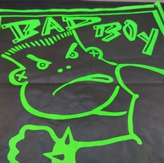 Vintage Bad Boy Club Poster Skateboard Surf Bmx 1980s Neon Green