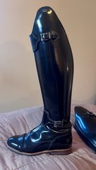 Kingsley London 2 Dressage Boots Riding Equestrian Black Brushed Leather