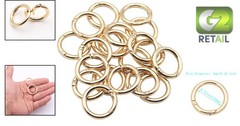 Elegant Gold Spring O Rings Carabiners – 20pcs, Anti-Rust and Durable Design