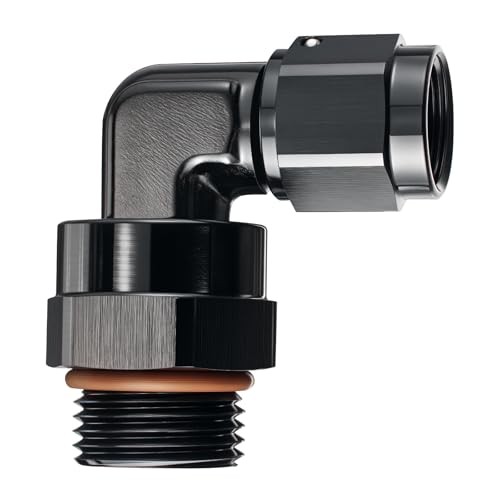 6AN Female Flare Swivel to 8AN ORB Male Adapter 6AN Female to 8 ORB 90 Degree