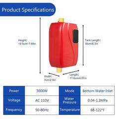 Corded Electric Mini Water, Instant On Demand Hot Water Heater, Under Sink Pl…