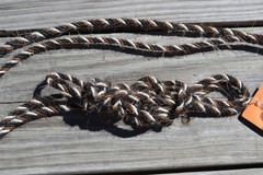Jose Ortiz 1/4″ Mane Hair Pre-Tied Fiador/Get Down Rope 16′-Chestnut/Black/White