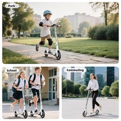 Scooters for Kids 8-12, Teens & Adults – Lightweight, Foldable, 8-Inch Big Wheel