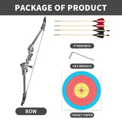Compound Bow and Arrow Set, Mini Archery Bow Set with Arrows, Left and Right …
