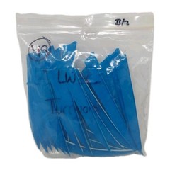 49 Count Archery Arrow Feathers 5″ Left Wing Shield: Turquoise Blue