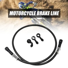 AN3 28 90 Degree M10 Aluminum Nylon Braided Motorcycle Brake Hose 60cm/23.6″