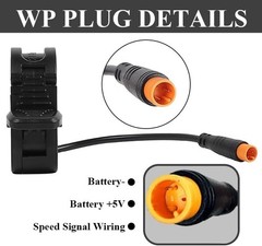 E-Bike Thumb Throttle 300X,Waterproof Ebike Throttle 3 Pin for 7/8inch 22mm L…