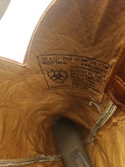 ARIAT Mens Leather Western Cowboy Boots Brown Patterned Style #34740 Size 8.5 D
