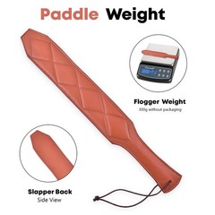 2 Pack Genuine Leather BDSM Set 3FT Tail 16 Plait Cowhide Spanking Paddle