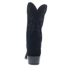 Tony Lama Plano 12″ Suede Round Toe DR3052 Mens Black Cowboy Western Boots