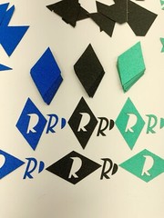 Skateboard Grip Tape DIY 3 color kit Geo Rombo laser cut by Rough GT
