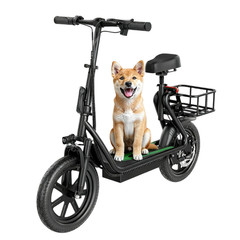 Electric Scooter with Seat for Adults 500W Motor E Scooter W/ Rear Box 14″ Tire