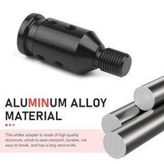 Gear Shift Knob Adapter, M12x1.25 Aluminum Alloy Shifter Knob 1 PC Black