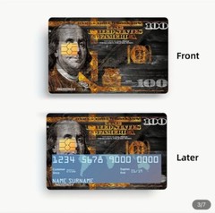 Lot x4 Hundred $100 US Dollar Bill Credit Debit Card Skin Cover Sticker #445