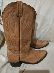 Vintage Dan Post Marlboro Men’s Cowboy Boots Brown Leather Western Size 8.5 D