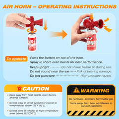 1.4Oz Air Horn, 122Db Loud Safety Air Horns for Boating Emergency & Sporting Eve