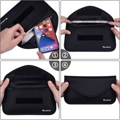 Signal Blocking Bag, 2 Pack RFID Faraday Bag Shield Pouch Cage Box Wallet Cas…