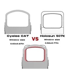 Shake Awake Red Dot Reflex Sight CYELEE CAT for RMS c Cut Glock 43X 48MOS P365XL