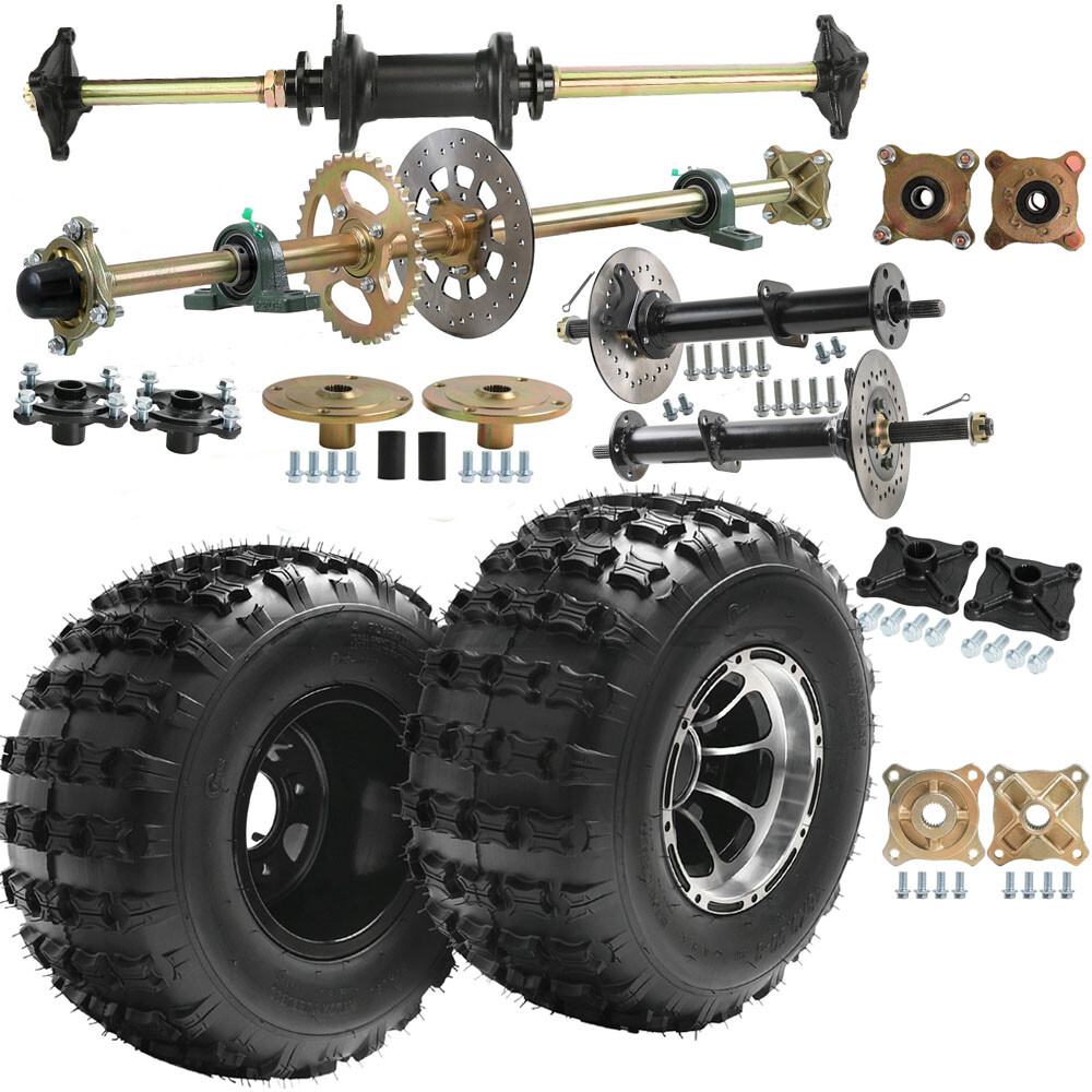 18×9.50-8 Tire Wheel Rim Rear Axle Kit Hub for Go Kart ATV UTV 125cc 150cc 200cc
