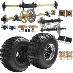 18×9.50-8 Tire Wheel Rim Rear Axle Kit Hub for Go Kart ATV UTV 125cc 150cc 200cc