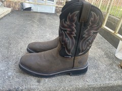 Wolverine Waterproof Brown Western Equestrian Boots with Decorative Stitching