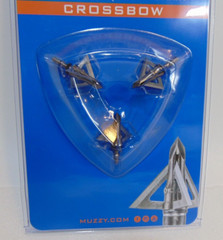Muzzy Trocar Crossbow Broad Heads 3 blade 100 Grain 100gr 3 Pack Deer Bear Elk
