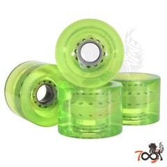 Cal 7 Skateboard Cruiser Clear Green Color 70mm 83a Wheel With Bearing