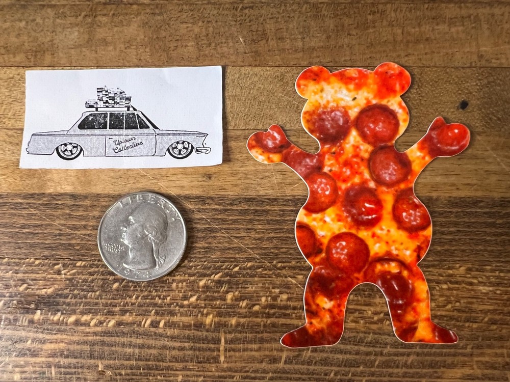 Grizzly Griptape Pepperoni Bear Sticker Torey Pudwill Skateboarding Supreme