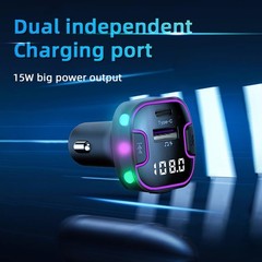 Bluetooth 5.3 Car Adapter, PD &QC3.0 Fast Charging FM Radio Transmitter for C…