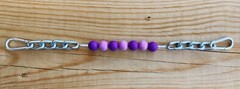 Purple & Purple Shimmer Beaded Curb Strap