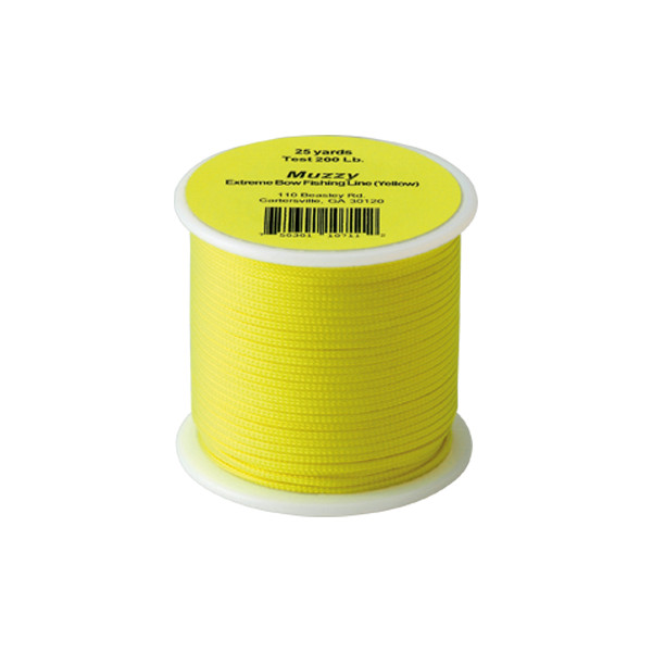 1-MUZZY AMS Replacement Bowfishing Line Yellow #200 25 YARDS Fit Standard Bottle
