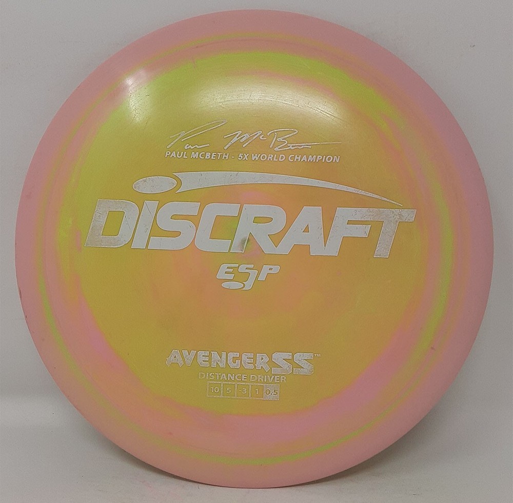 Avenger SS ESP Swirl 5X McBeth 178g Used Discraft PRIME Disc Golf Rare