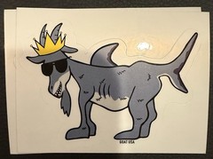 🐐 GOAT USA STICKER – Shark Goat
