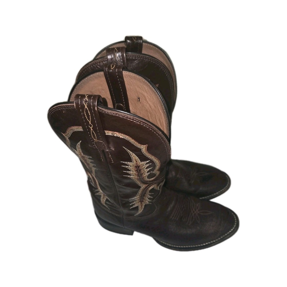 Tony Lama Men’s Brown Western Cowboy Boots 7.5 D