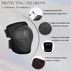 Kids/Youth Knee Pads and Elbow Pads Set for Kids 3-14 Years Boys Girls Protectiv