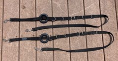 Dover Saddlery Canvas / Leather Lunging Training Surcingle PLUS SIDE REINS