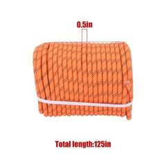 Braided Rope Breaking Strength 5174 Pounds Orange Black 1/2 in ×220′ 48 Stranded