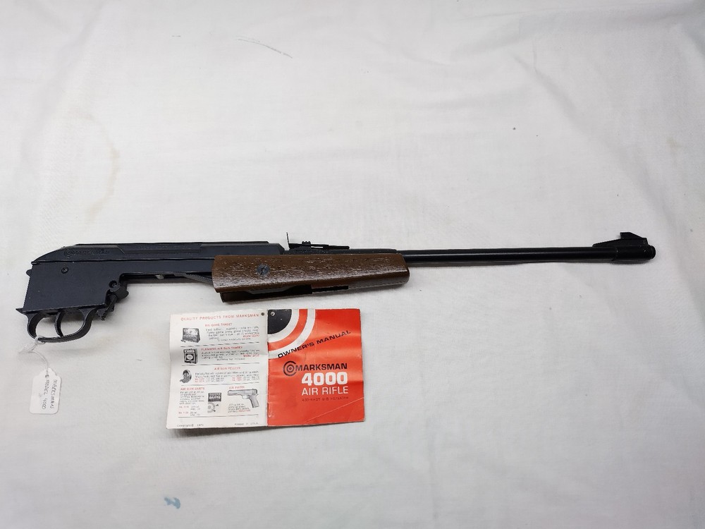 Vintage Marksman Model 4000 .177 Cal Pellet With Booklet Missing Shoulder Stock