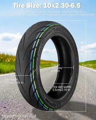 10×2.30-6.5 Tire Vacuum Tubeless Tire, Fit for NIU KQi2 Pro Electric Scooter,…