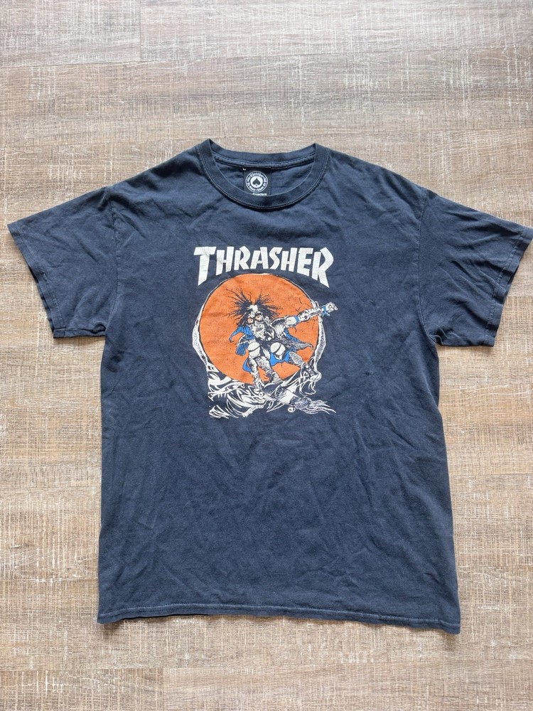 Thrasher Graphic Short Sleeve Cotton T-Shirt, Gray, Men’s Regular Size M
