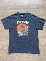 Thrasher Graphic Short Sleeve Cotton T-Shirt, Gray, Men’s Regular Size M
