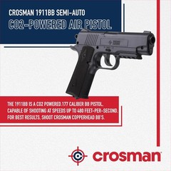 Crosman 1911BB .177 Cal Air Pistol CO2 BB Gun w/ 1500 BBs & 5 CO2 (40001)