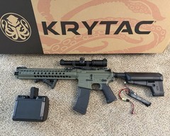 PACKAGE DEAL – Krytac War Sport Licensed LVOA M4 Carbine Airsoft Electric Rifle