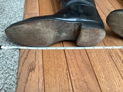 From Spain Equestrian RIDING BOOTS Black Leather Tall Sz Is Estimate 6.5-7