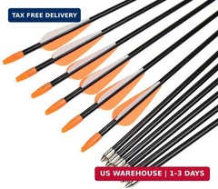 Archery Practice Fiberglass Arrows 24/26/28/30 Inch Target Shooting Safetyglass
