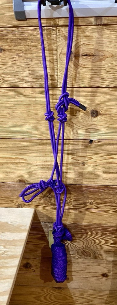 Formay Purple Knot rope halter w/8′ lead rope western , english tack