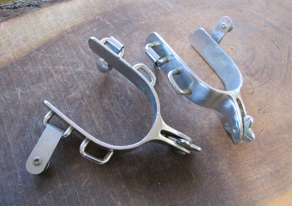 Vintage Partrade Roper-Style Western Spurs