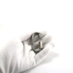 6PCS 1/4″ 316 Stainless Steel Quick Link Chain Connector 1/4 Carabiner Climbing