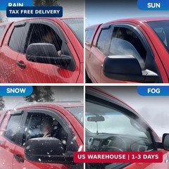Window Visors Rain Guards for Ford EcoSport 2018 2019 2020 2021 2022, Out-Channe
