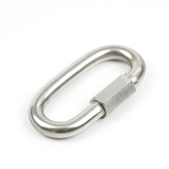 6PCS 1/4″ 316 Stainless Steel Quick Link Chain Connector 1/4 Carabiner Climbing